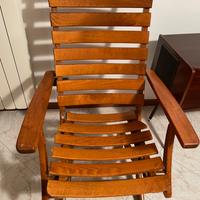 Sedia sdraio in legno