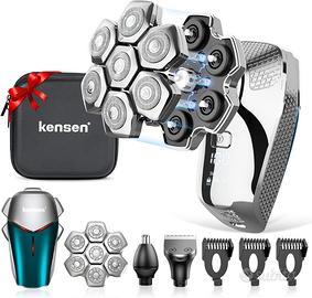 Kensen Rasoio Elettrico Barba Capelli 3 Testine