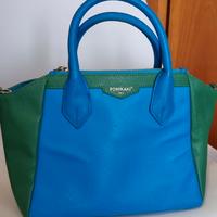 BORSA A MANO BICOLORE VERDE/AZZURRO POMIKAKI