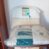 Paracolpi per culla e piumino abbinato