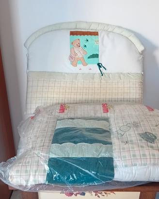 Paracolpi per culla e piumino abbinato