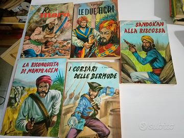 5 libri vintage di Emilio Salgari 1967/68/70/71