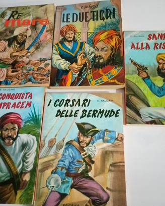 5 libri vintage di Emilio Salgari 1967/68/70/71