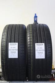 2 PNEUMATICI USATI 215 40 R18 89Y TOYO