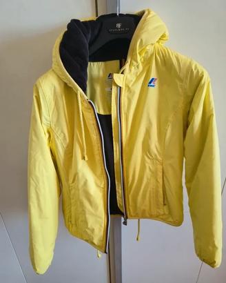 K-Way Giallo Originale - Interno in Pile Taglia XS