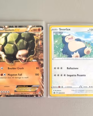 lotto carte Pokemon vintage promo Snorlax golem