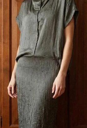 Abito Midi Zara Drappeggiato Scollo a V - IT 38
