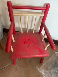 Sedia seggiola bambini anni 60