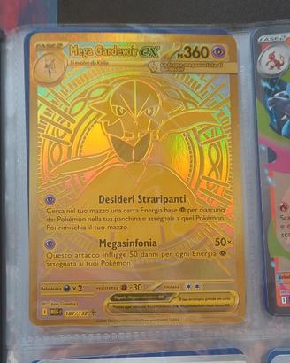 carta pokemon mega gardevoir EX oro