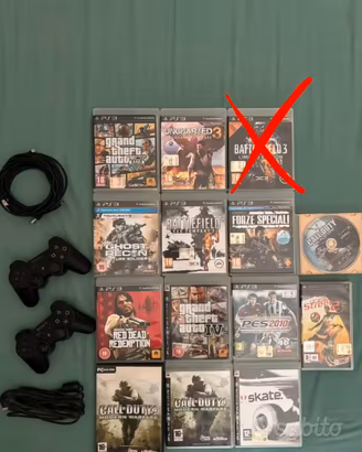 Lotto Videogiochi PS3 + Accessori Originali Sony
