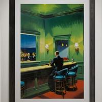 Poster " solo al bancone " arte realista Americana
