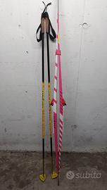 Sci da fondo skating da 195 racchette 160