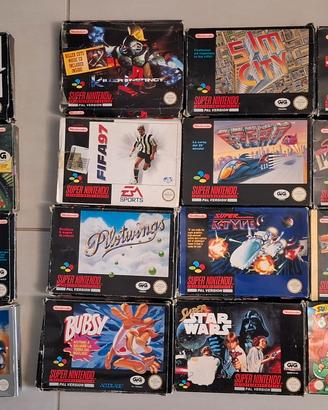 mega raccolta videogame snes super nintendo boxati