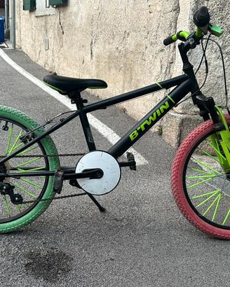 Bicicletta mtb btwin bambino/a 20 pollici