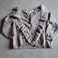 Cardigan Zara kids grigio riga bianca 92 cm