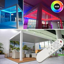 Pergola bioclimatica 6x4 bianca motorizzata gazebo