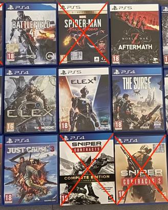 Giochi PS4 PS5 condizioni vetrina. anche scambi