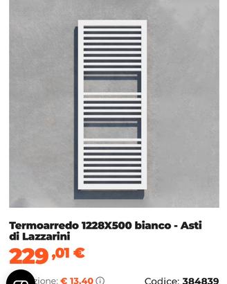 Scaldasalviette x bagno bianco