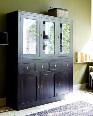 Credenza in legno di mogano di colore nero