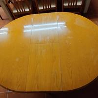 Tavolo rotondo legno allungabile 120x150 anni 90