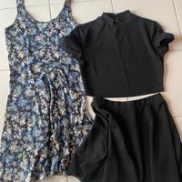 Set vestiti nero e floreale