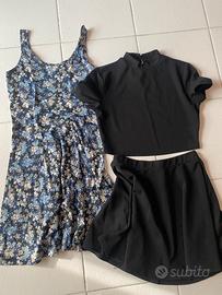 Set vestiti nero e floreale
