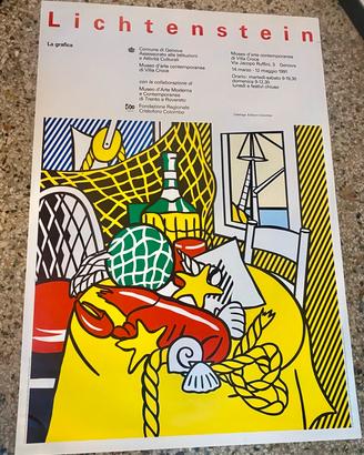 Manifesto  poster originale Roy Lichtenstein  1991