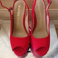 scarpe rosse camoscio 