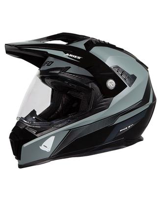 CASCO UFO ARIES TOURER NERO E GRIGIO OPACO