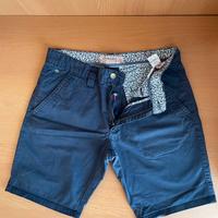Pantaloncini Chino Cotton & Silk Blu Navy Tg. 48