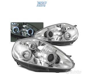 FARI OCCHI ANGEL FIAT GRANDE PUNTO 05-08 CROMATI