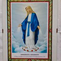 Cornice in Vetro Molato con Immacolata Concezione 