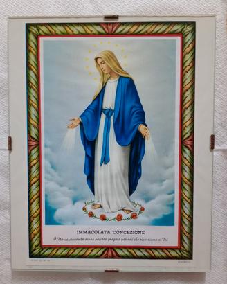 Cornice in Vetro Molato con Immacolata Concezione 