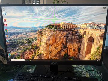 Computer fisso hp con monitor- postazione completa