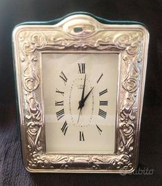 Orologio da tavolo in argento bilaminato