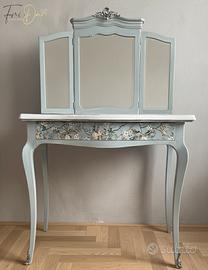 Scrivania consolle con specchio vintage