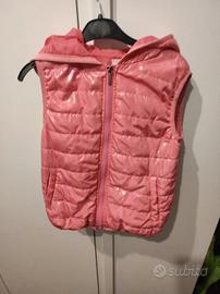 piumino smanicato bambina Pink rabbit