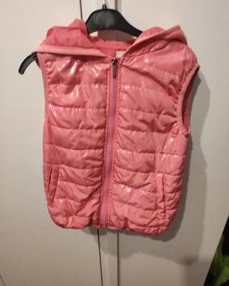 piumino smanicato bambina Pink rabbit