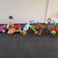 Giochi a spinta cavalcabili 5 pezzi