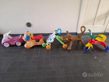 Giochi a spinta cavalcabili 5 pezzi