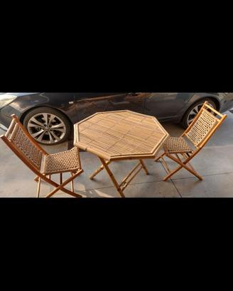 Tavolo bamboo+ sedie