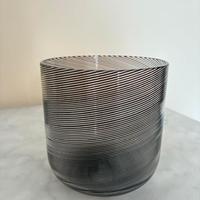 Vaso portacandela Venini a mezza filigrana