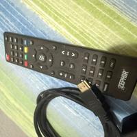 Decoder TV compreso di cavo e telecomando