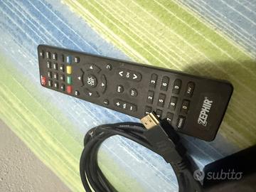 Decoder TV compreso di cavo e telecomando