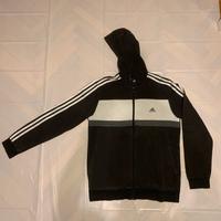 Felpa nera e bianca Adidas