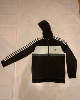 Felpa nera e bianca Adidas