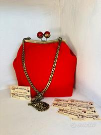 Borsa clic clac in tessuto