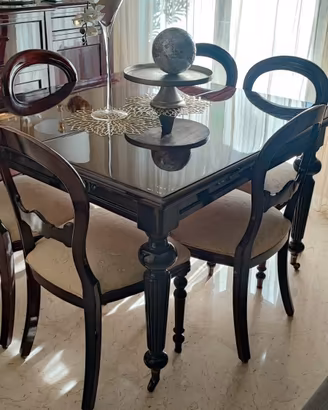 Tavolo in mogano stile inglese allung.fino a 12 p.