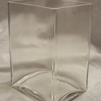 Vaso rettangolare in vetro cm 13x7x9.