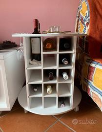 Mobile Portabottiglie Vino con Ruote
